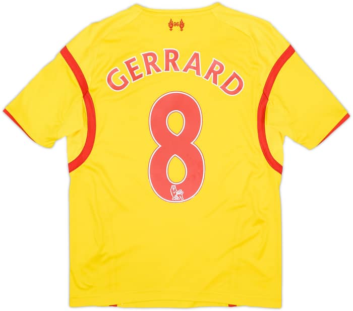 Camiseta de visitante del Liverpool 2014-15 Gerrard #8 - 7/10 - (M.Niños)