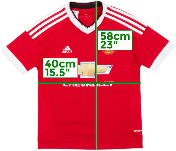 2015-16 Manchester United Home Shirt - 8/10 - (M.Boys)