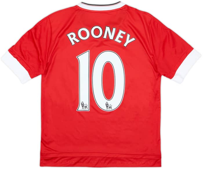2015-16 Manchester United Home Shirt Rooney #10 - 8/10 - (L.Boys)