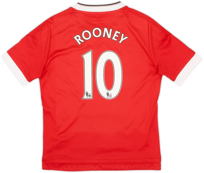 2015-16 Manchester United Home Shirt Rooney #10 - 8/10 - (M.Boys)