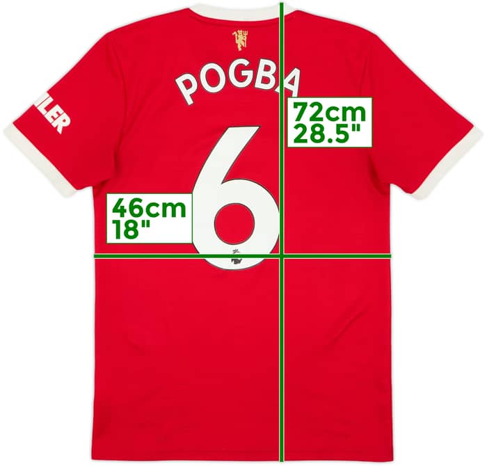 Camiseta de local del Manchester United 2021-22 Pogba #6 - 6/10 - (S)
