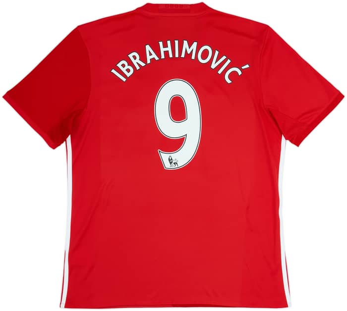 2016-17 Manchester United Home Shirt Ibrahimovic #9 - 6/10 - (L)