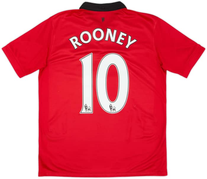 2013-14 Manchester United Home Shirt Rooney #10 - 6/10 - (XL.Boys)