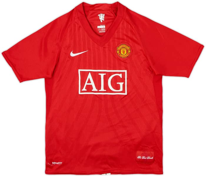 2007-09 Manchester United Camiseta de local - 4/10 - (L.Boys)