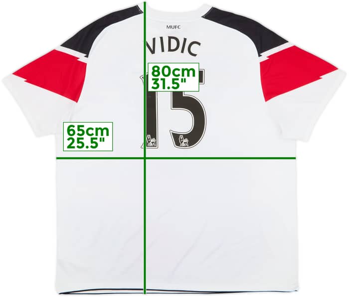 2010-12 Manchester United Away Shirt Vidic #15 - 5/10 - (XXL)