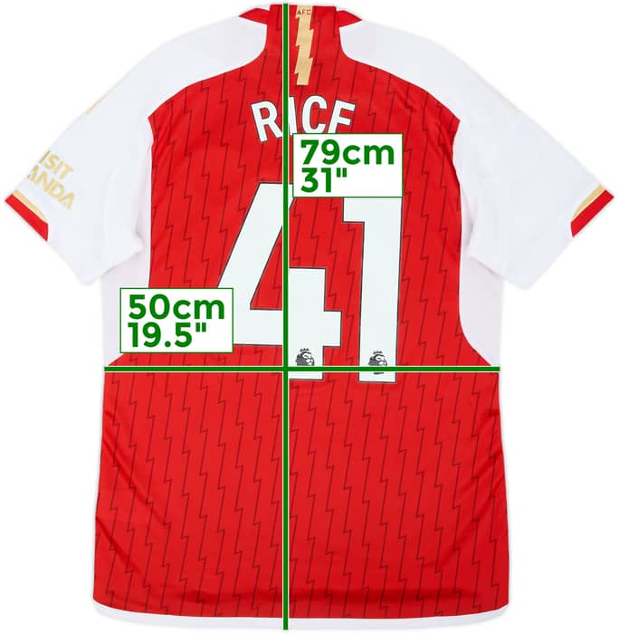 2023-24 Arsenal Home Shirt Rice #41 - 8/10 - (M)