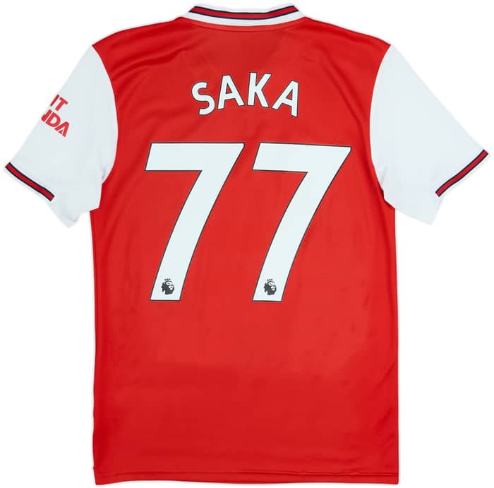 2019-20 Arsenal Home Shirt Saka #77 - 8/10 - (XS)