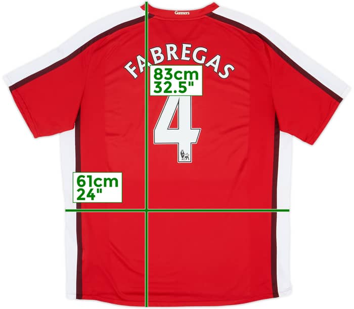 2008-10 Arsenal Home Shirt Fabregas #4 - 8/10 - (XXL)