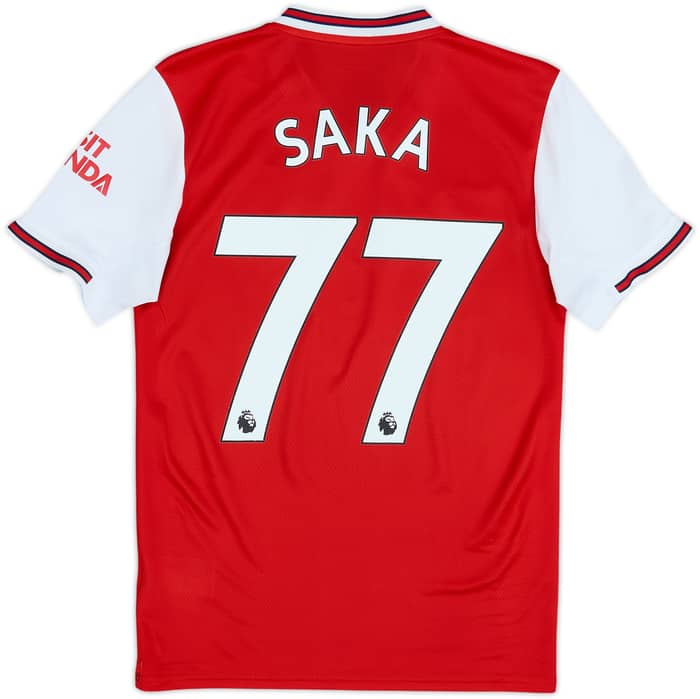 2019-20 Arsenal Home Shirt Saka #77 - 9/10 - (XS)