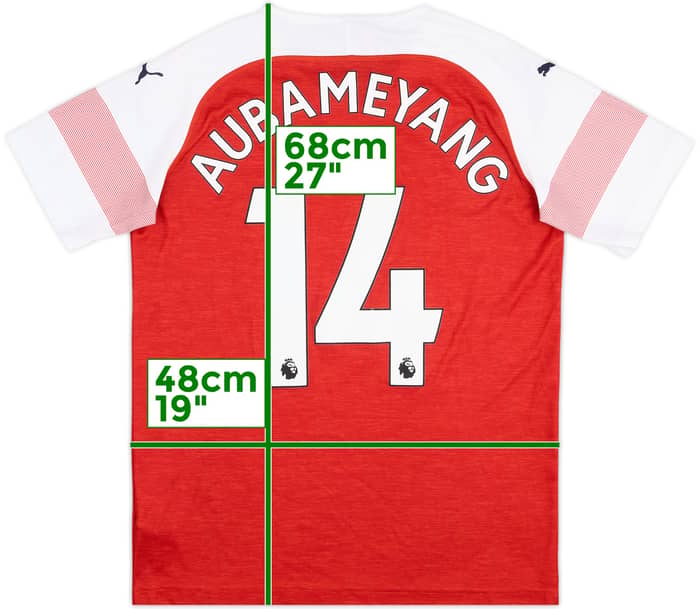 2018-19 Arsenal Home Shirt Aubameyang #14 - 8/10 - (XL.Boys)