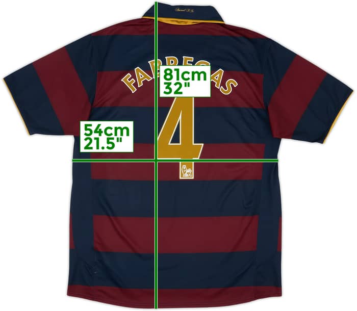 2007-08 Arsenal Tercera Camiseta Fabregas #4 - 6/10 - (L)