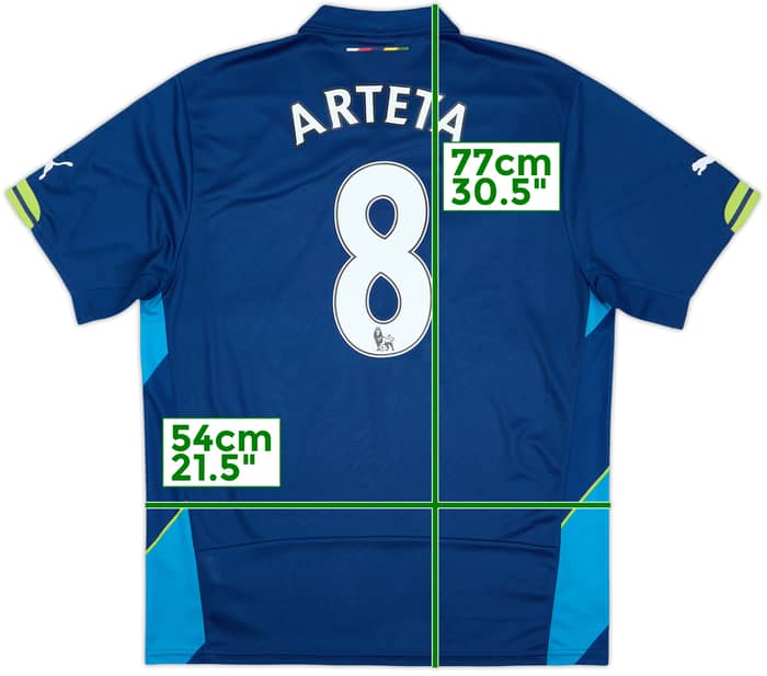 2014-15 Arsenal Third Shirt Arteta #8 - 8/10 - (L)