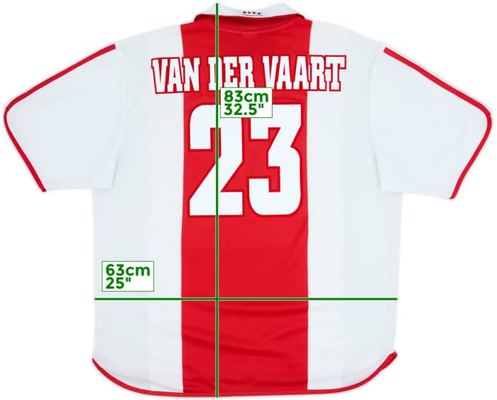 2000-01 Ajax Centenary Home Shirt Van Der Vaart #23 - 8/10 - (XXL)