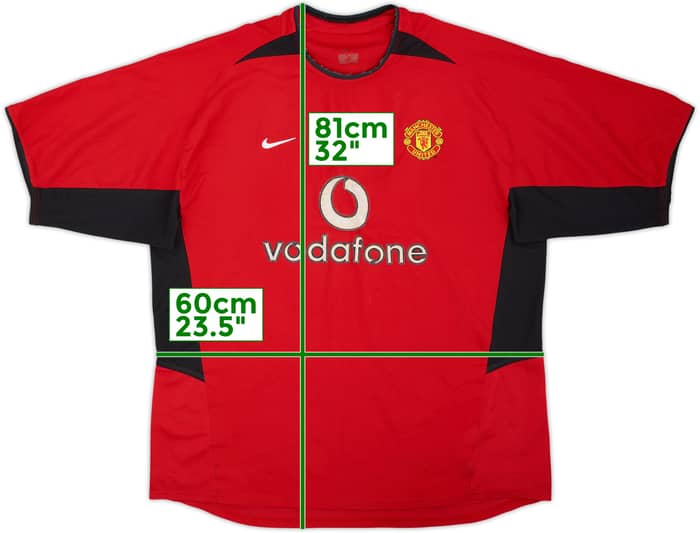 2002-04 Manchester United Home Shirt - 4/10 - (XL)