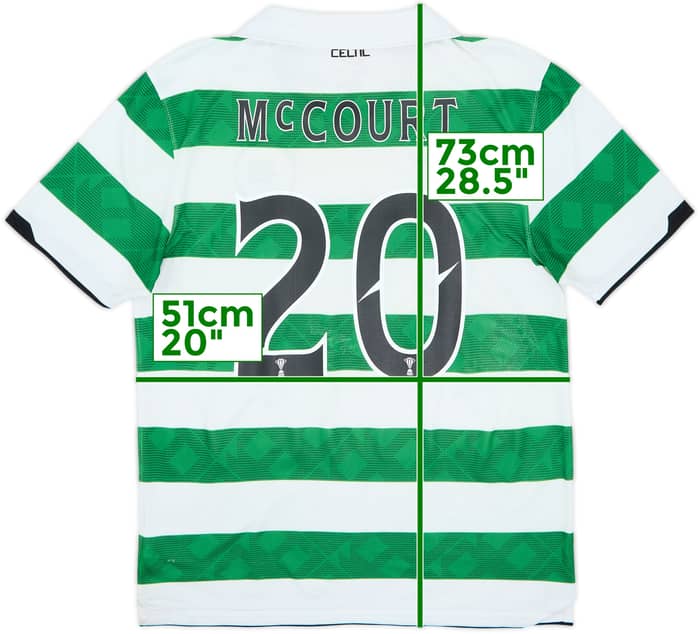 2010-12 Celtic Home Shirt McCourt #20 - 6/10 - (M)