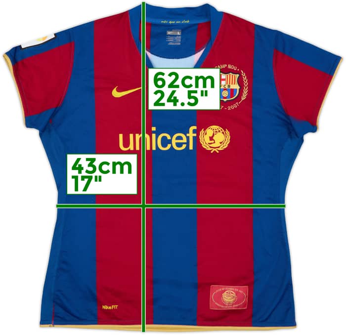 2007-08 Barcelona Home Shirt - 7/10 - (Women's L)