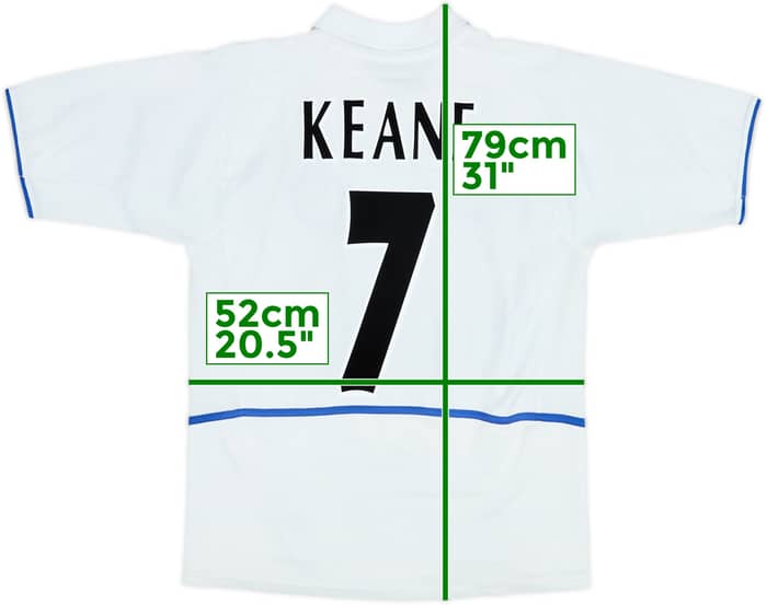 Camiseta de local del Leeds United 2002-03 Keane #7 - 6/10 - (XL.Niños)