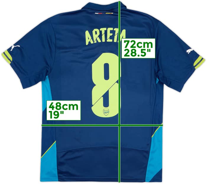2014-15 Arsenal Third Shirt Arteta #8 - 8/10 - (M)