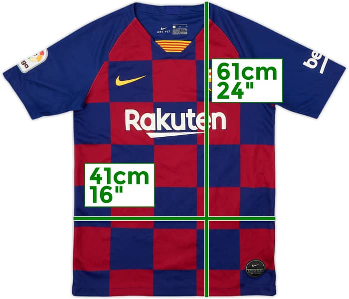 2019-20 Barcelona Home Shirt - 8/10 - (L.Boys)