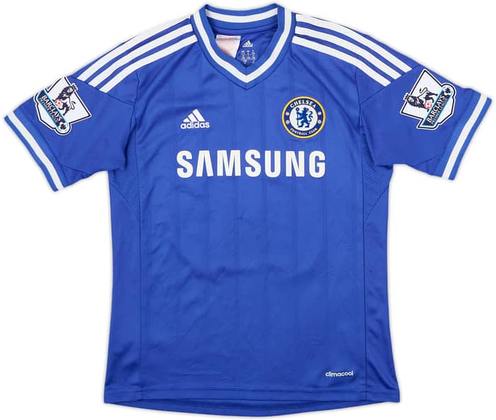 Camiseta de local del Chelsea 2013-14 Firmado Mata #10 - 7/10 - (Niños M)