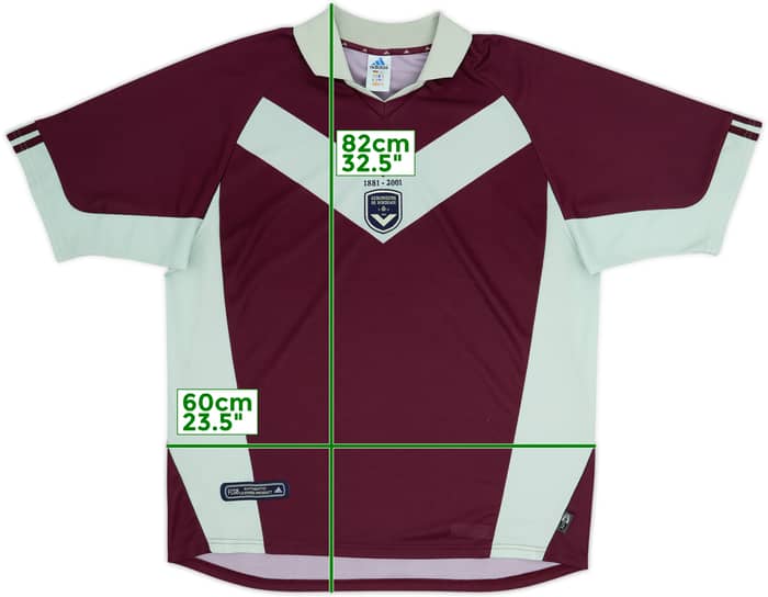 Camiseta de la tercera equipación del Bordeaux 2001-02 - 8/10 - (XXL)