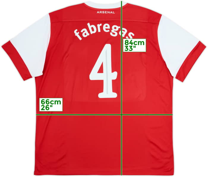 2010-11 Arsenal Home Shirt Fabregas #4 - 5/10 - (XXL)