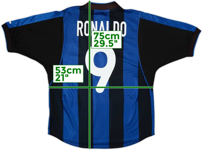 2000-01 Inter Milan Home Shirt Ronaldo #9 - 6/10 - (M)