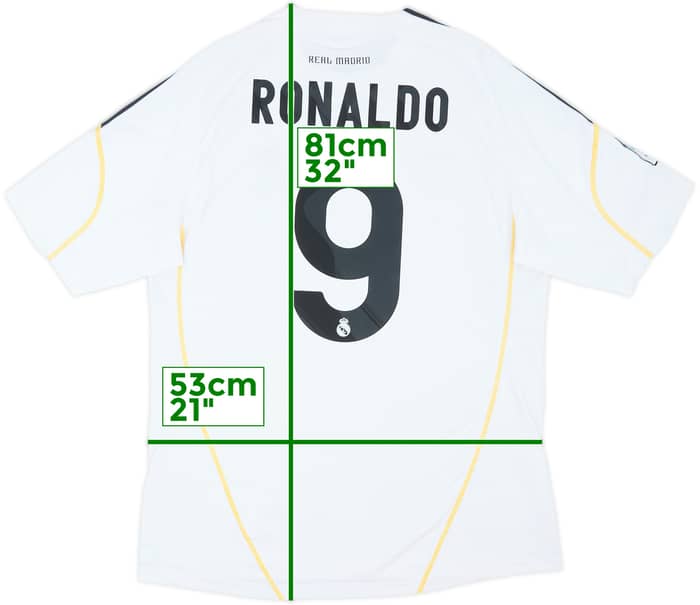 2009-10 Real Madrid Home Shirt Ronaldo #9 - 8/10 - (L)