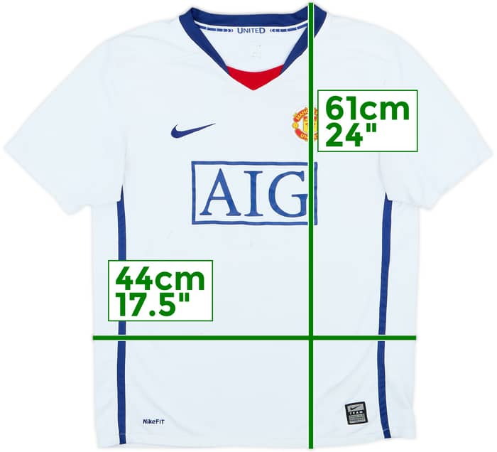 2008-10 Manchester United Away Shirt - 5/10 - (13-14 Years)