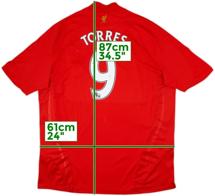 2008-10 Liverpool Camiseta de local Torres #9 - 5/10 - (XL)