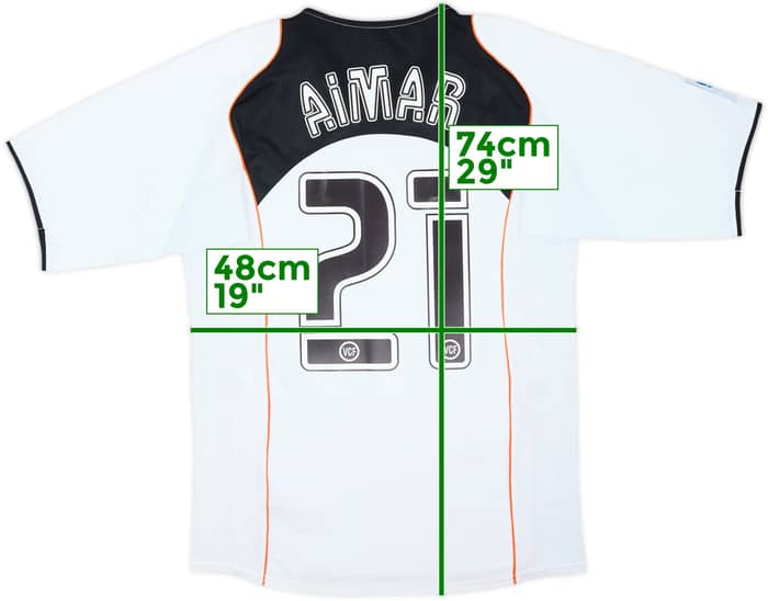 2004-05 Valencia Home Shirt Aimar #21 - 8/10 - (S)