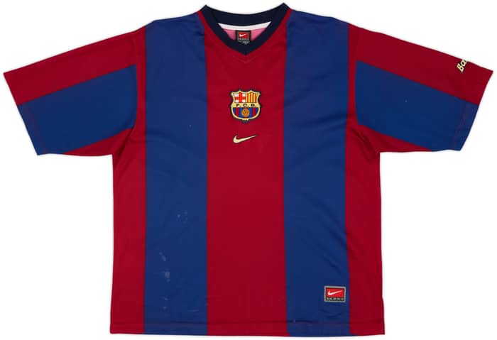 2000-01 Barcelona Basic Home Shirt Rivaldo #10 - 5/10 - (L)