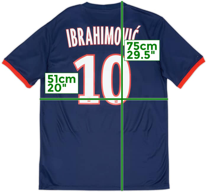 2013-14 Paris Saint-Germain Home Shirt Ibrahimovic #10 - 8/10 - (M)