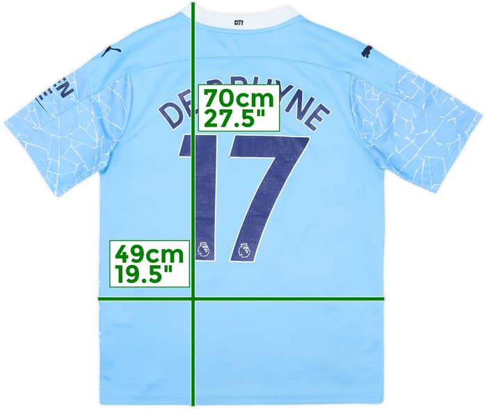 2020-21 Manchester City Home Shirt De Bruyne #17 - 6/10 - (S)