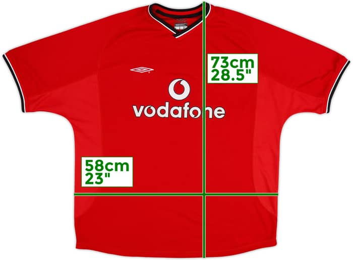 2000-02 Manchester United Home Shirt - 5/10 - (XXL)