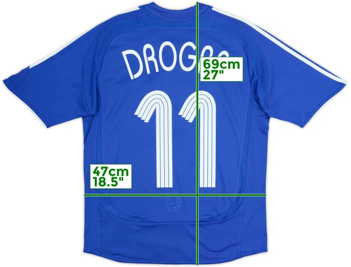 2006-08 Chelsea Home Shirt Drogba #11 - 8/10 - (L.Boys)
