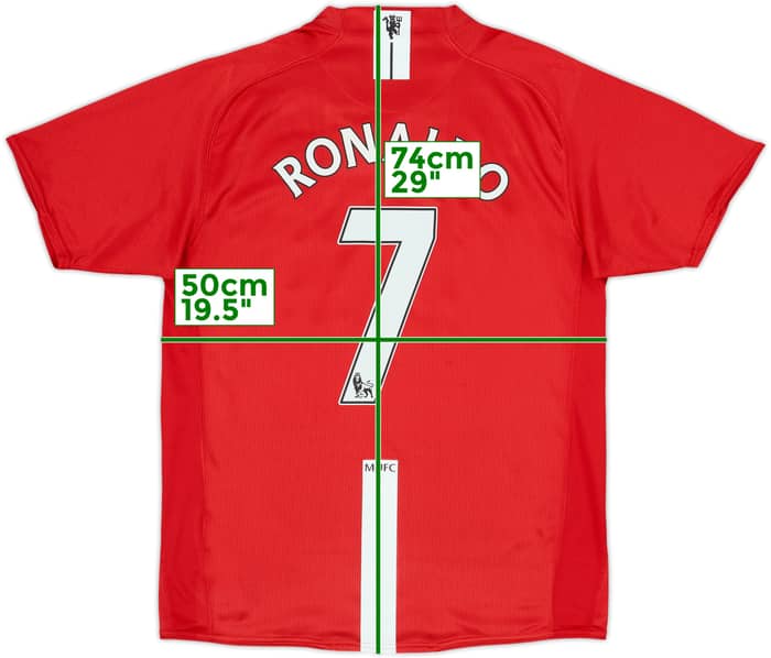 2007-09 Manchester United Home Shirt Ronaldo #7 - 6/10 - (M)