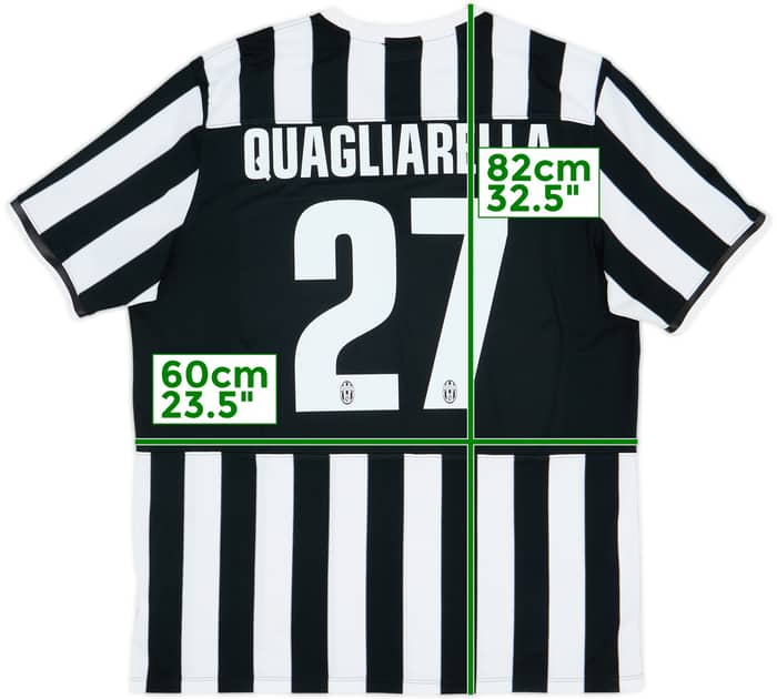2013-14 Juventus Home Shirt Quagliarella #27 - 9/10 - (XXL)