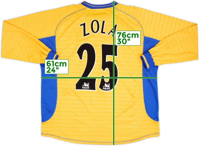 2000-01 Chelsea Away L/S Shirt Zola #25 - 8/10 - (XXL)