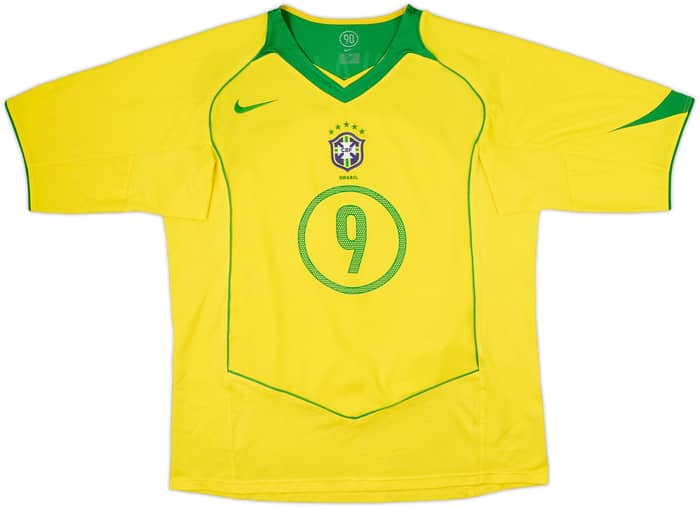 2004-06 Brasil Camiseta Local Ronaldo #9 - 7/10 - (L)