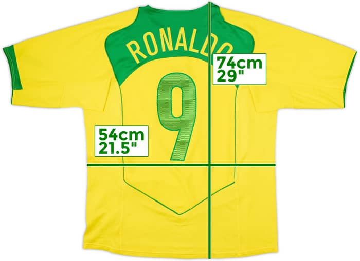 2004-06 Brasil Camiseta Local Ronaldo #9 - 7/10 - (L)