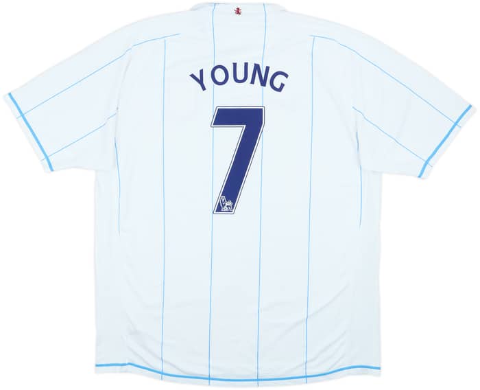 2007-08 Aston Villa Away Shirt Young #7 - 9/10 - (XXL)