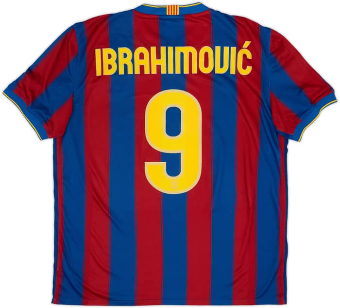 2009-10 Barcelona Camiseta Local Ibrahimovic #9 - 6/10 - (L)