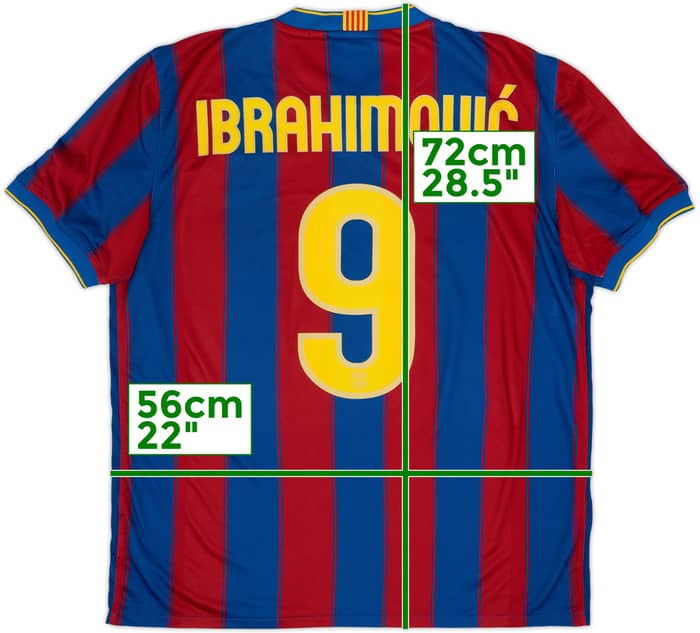 2009-10 Barcelona Camiseta Local Ibrahimovic #9 - 6/10 - (L)