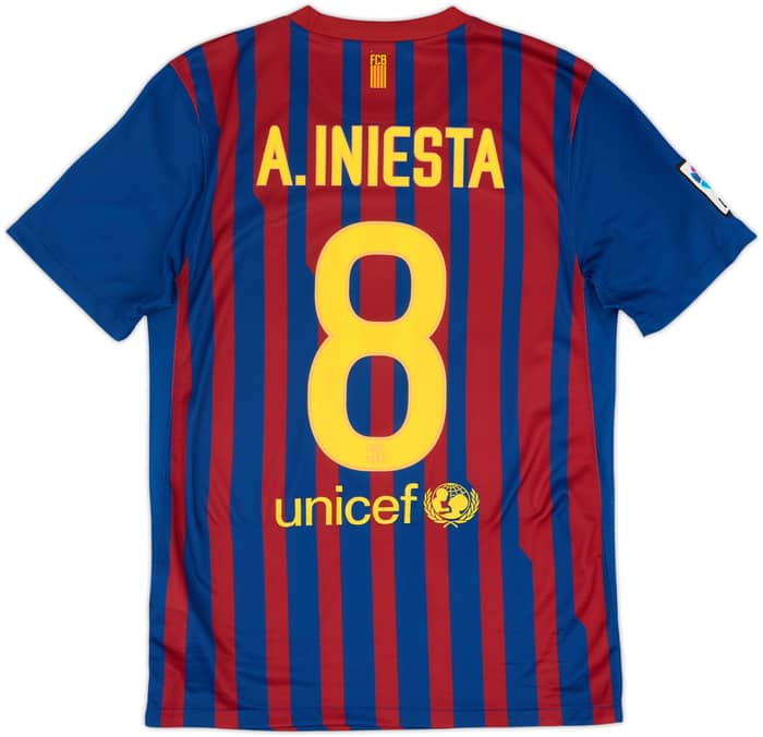 2011-12 Barcelona Home Shirt A.Iniesta #8 - 7/10 - (S)