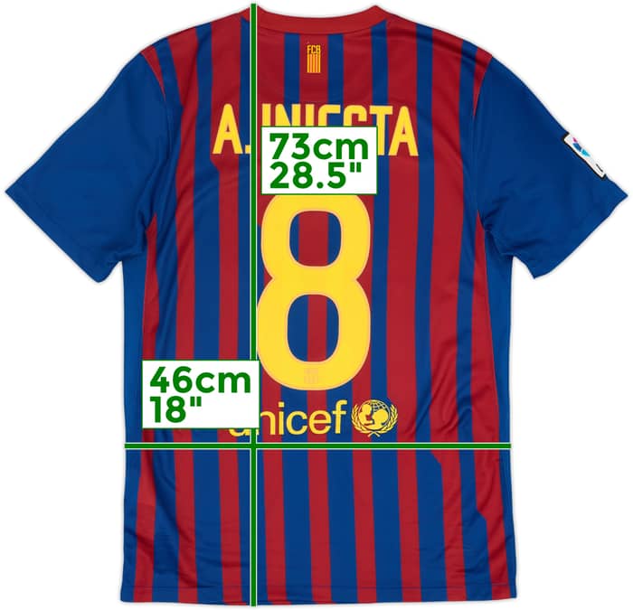 2011-12 Barcelona Home Shirt A.Iniesta #8 - 7/10 - (S)