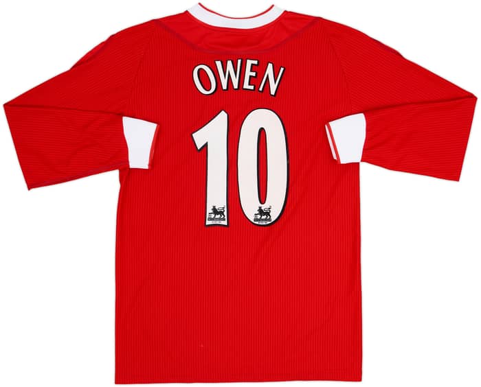 2002-04 Liverpool Home L/S Shirt Owen #10 - 8/10 - (S)