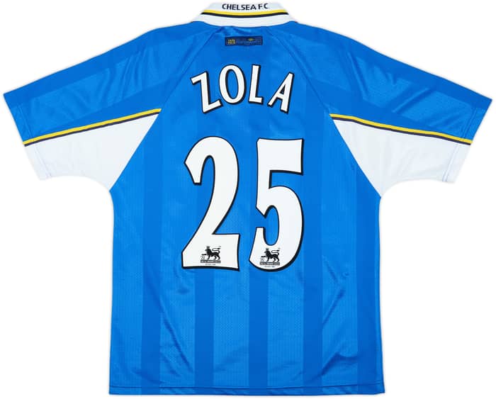 1997-99 Chelsea Home Shirt Zola #25 - 5/10 - (M)