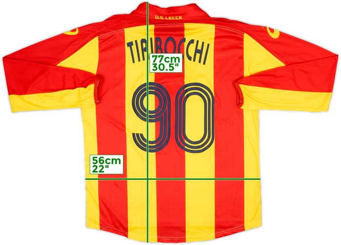 2007-08 Lecce Home L/S Shirt Tiribocchi #90 - 6/10 - (XL)