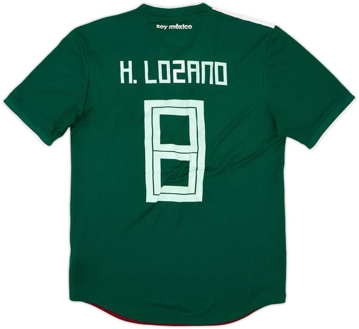 2018-19 Mexico Authentic Home Shirt H. Lozano #8  - 7/10 - (S)